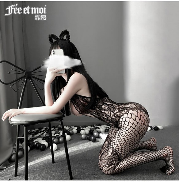 FEE ET MOI Sexy Opened Body Stockings (Black) FEE ET MOI Sexy Opened Body Stockings (Black)